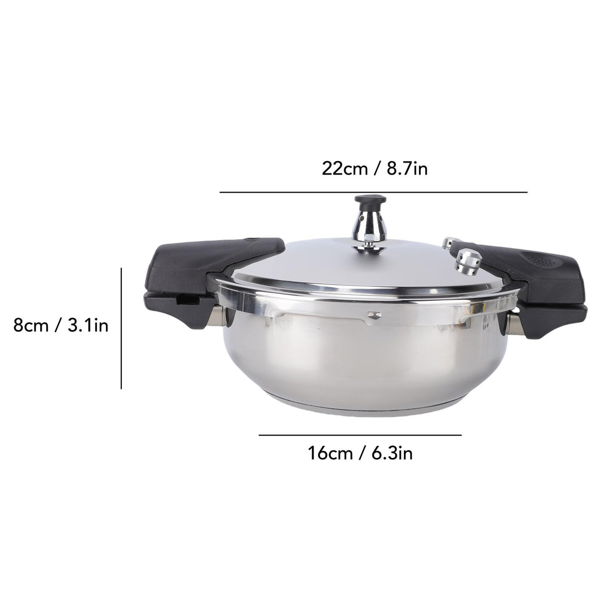 3L 304 Stainless Steel Mini Pressure Cooker U5945