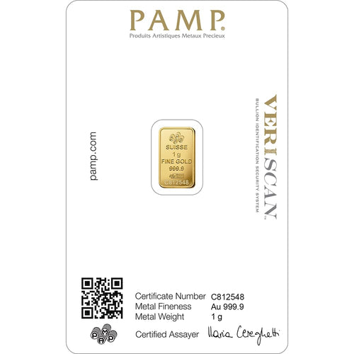 1 gram Gold Minted Bar M317