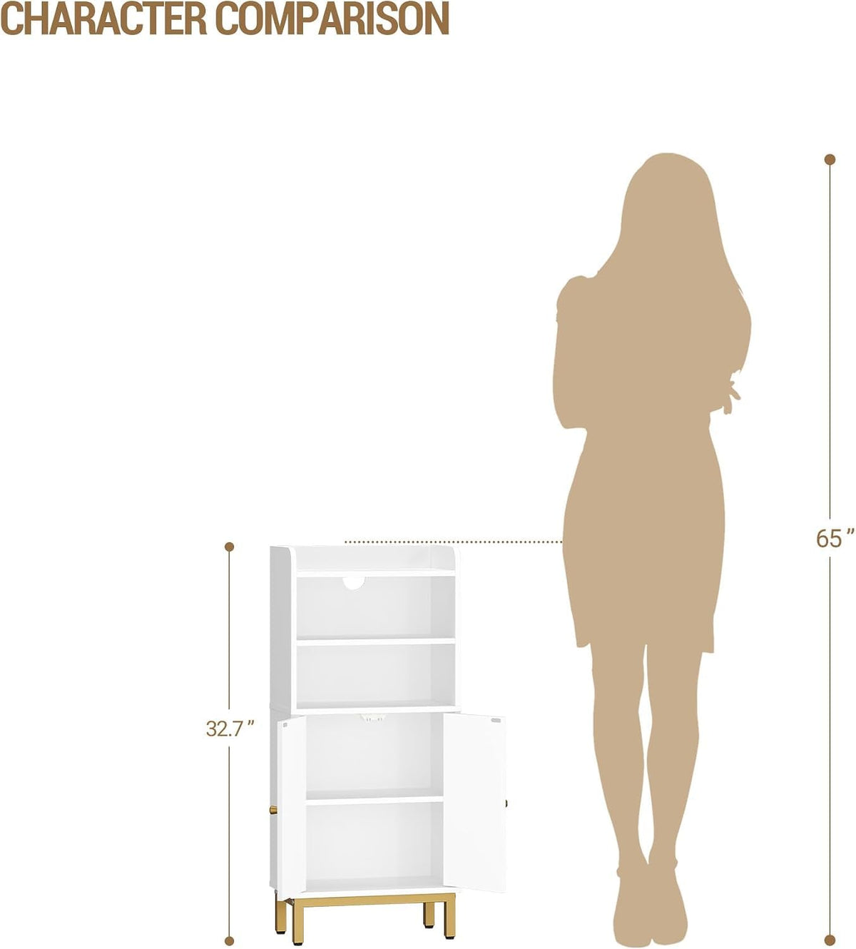 Bathroom Storage Cabinet with 2 Door L1540