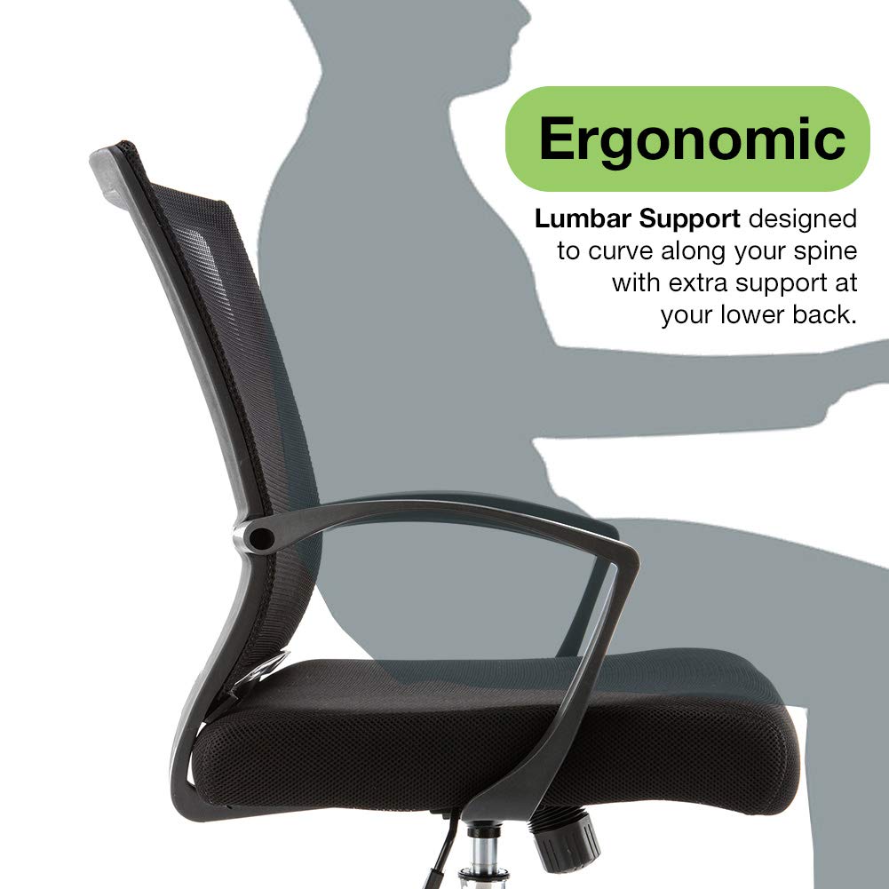 Black Blue Ergonomic Mesh Office Chair D665
