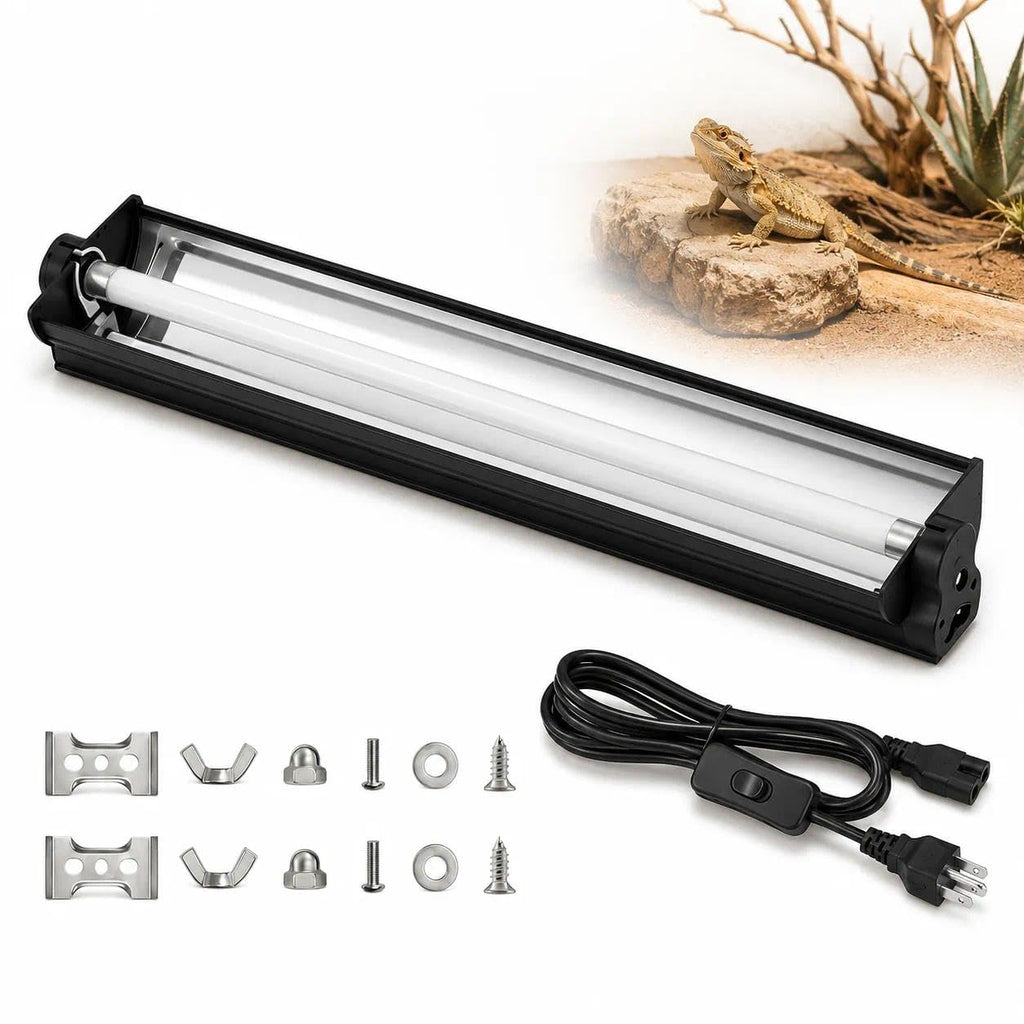 8W 10.0 12 Inch T5 UVB Reptile Light Fixture with Bulb M25242