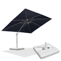 Navy Blue Aluminum Patio Umbrella with Base U36381