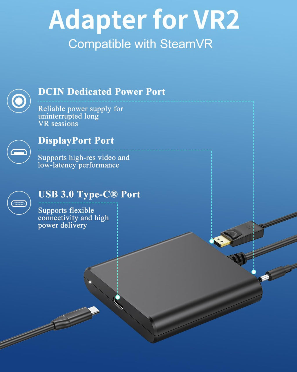 VR2 Headset Adapter for Windows PC & SteamVR G95152