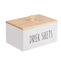 Wood Laundry Detergent Dispenser Holder with Lid M87532