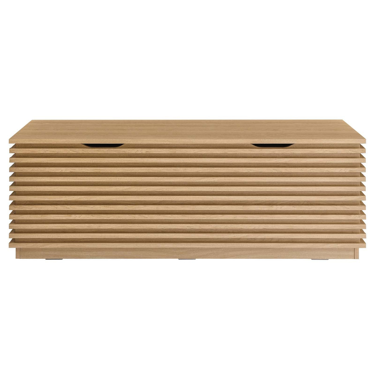 Oak Wood Grain Storage Bench N23800