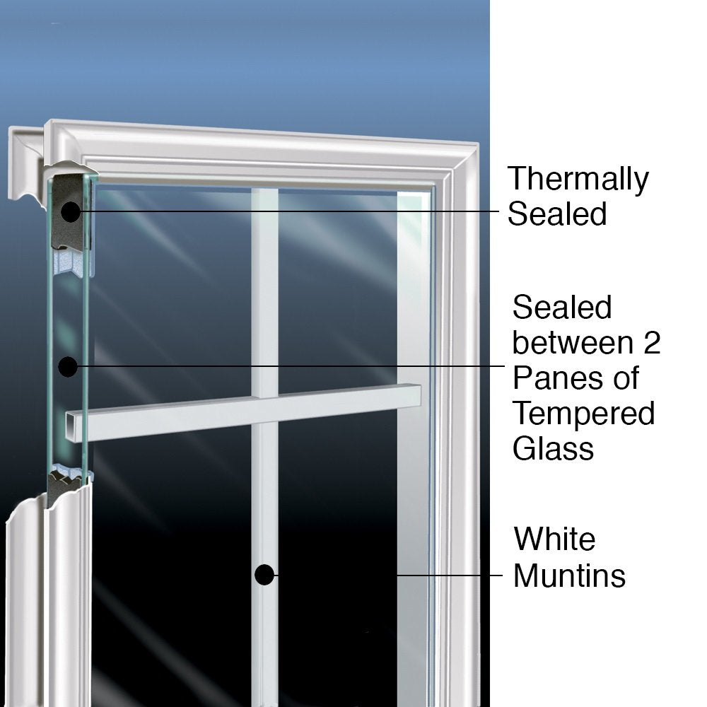 Steel Primed Left-Hand Inswing Full Lite Single Prehung Front Door 36" x 80" Y791458
