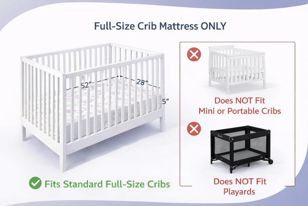 2-in-1 Breathable Spring Coil Crib & Toddler Mattress M82191