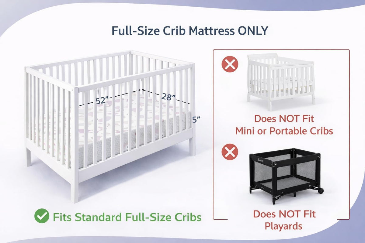 2-in-1 Breathable Spring Coil Crib & Toddler Mattress M82191