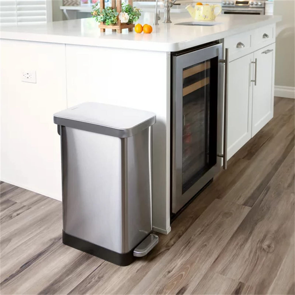 13.2 Gallon Stainless Steel Step On Trash Can M937