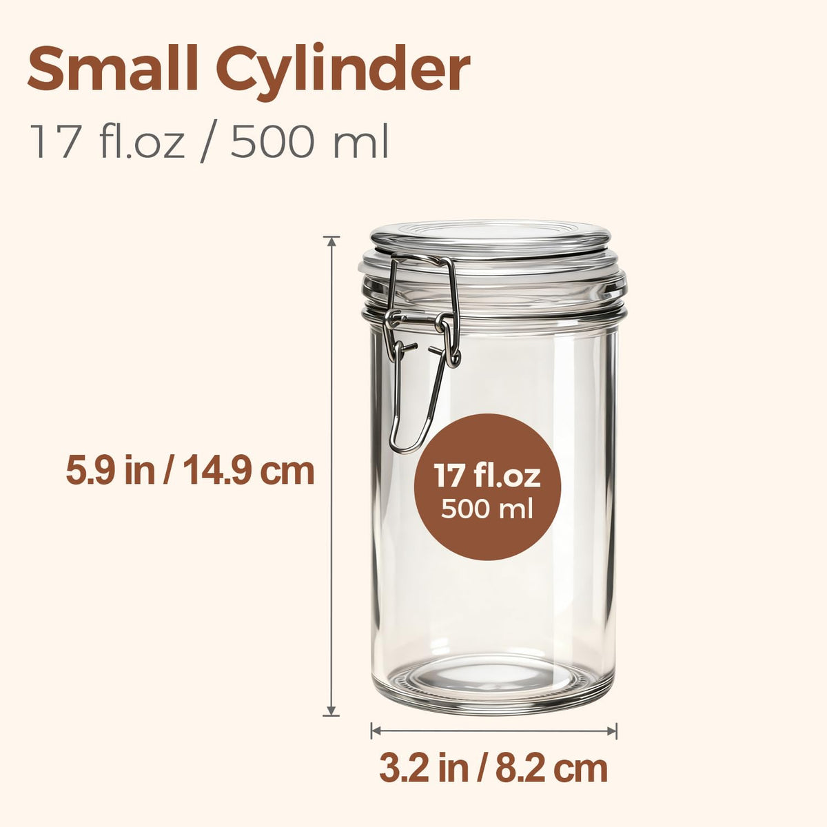 16 oz Glass Jars with Airtight Lids 6 Pack P861664