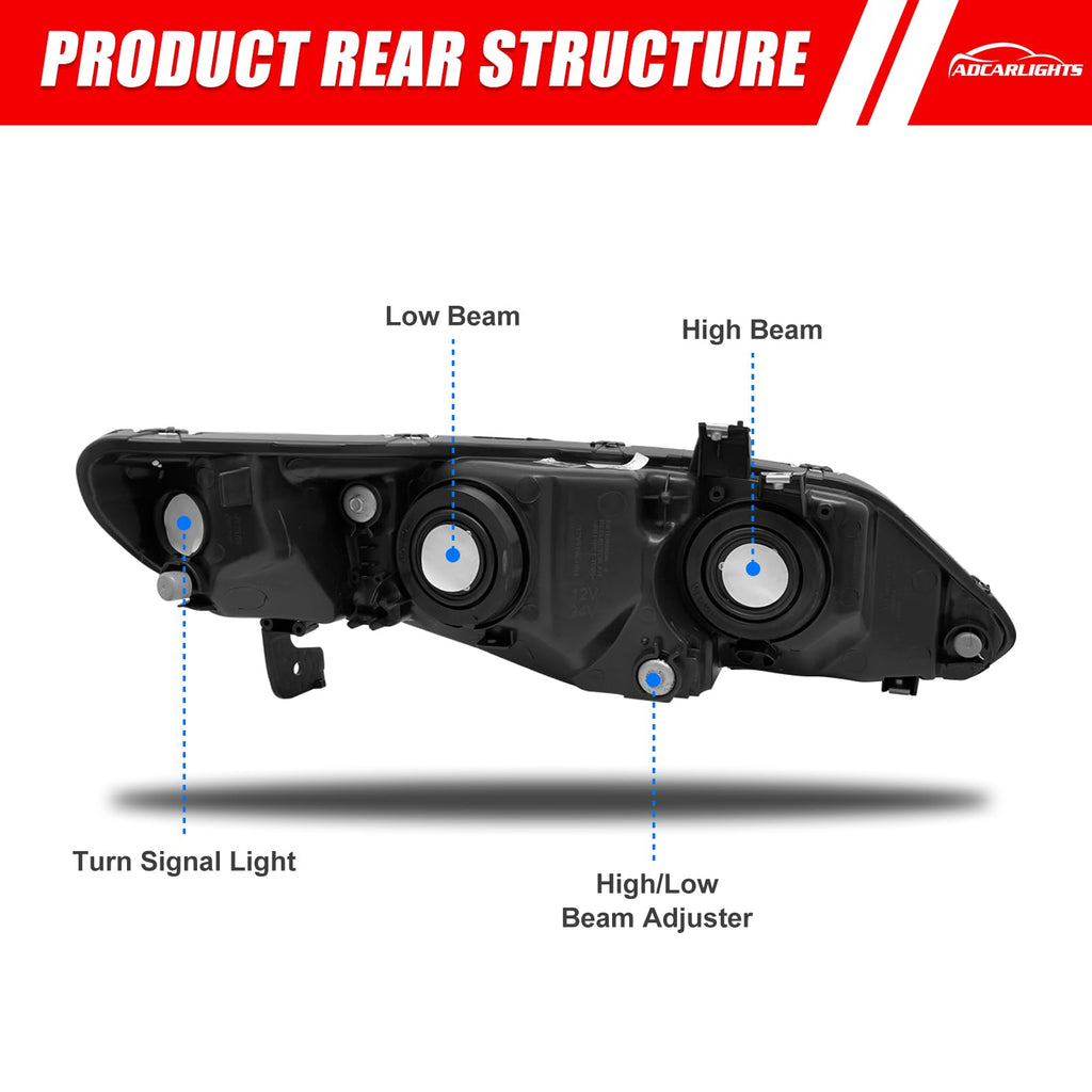 2006-2011 Honda Civic Halogen Headlight Y7032