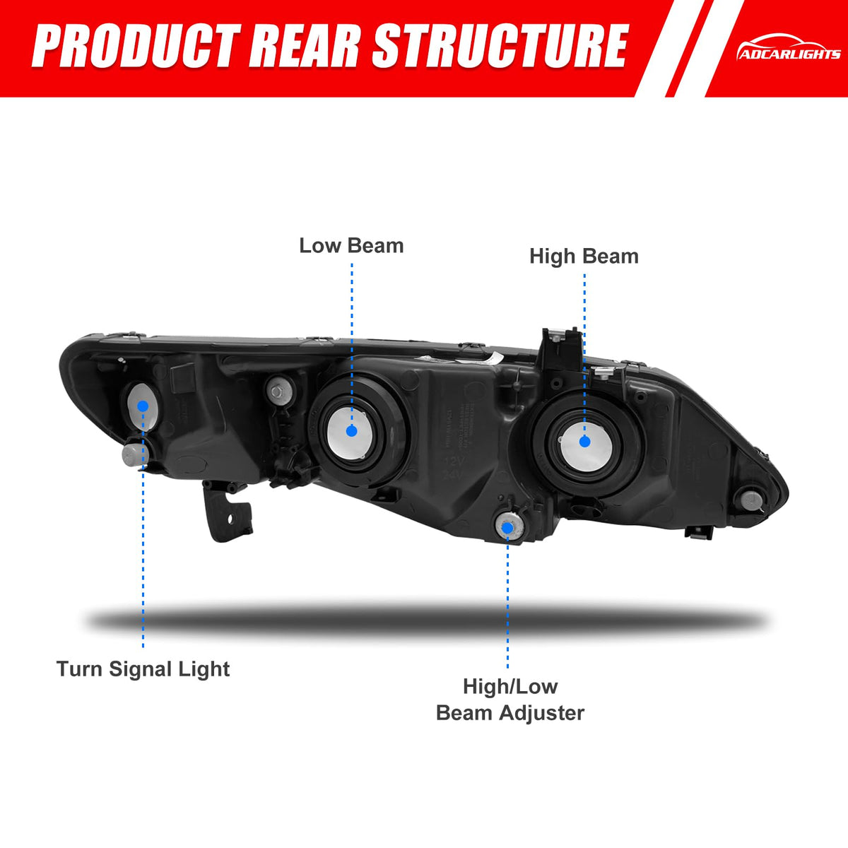 2006-2011 Honda Civic Halogen Headlight Y7032