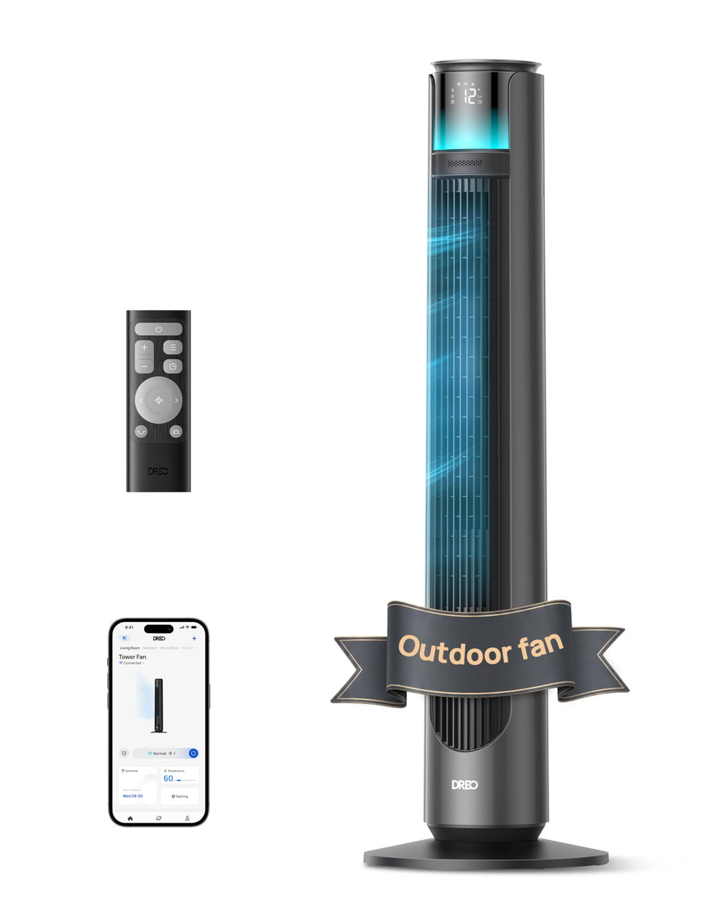 Smart Tower Fan 33 ft/s 20 dB F959015
