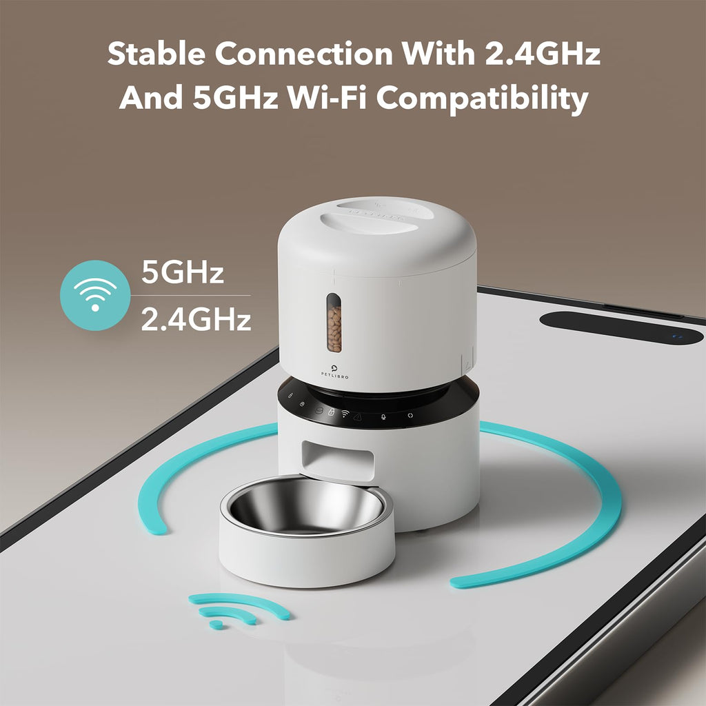 Automatic Cat Feeder 5G WiFi 3L White N22369
