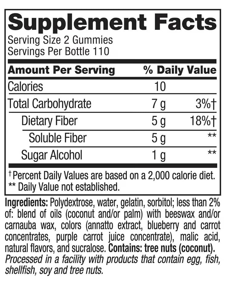 Sugar Free Fiber Gummies with Prebiotic 220 Count M15361