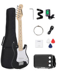 30 Inch Kids Electric Guitar Kit with 5W Amp Black Q819153