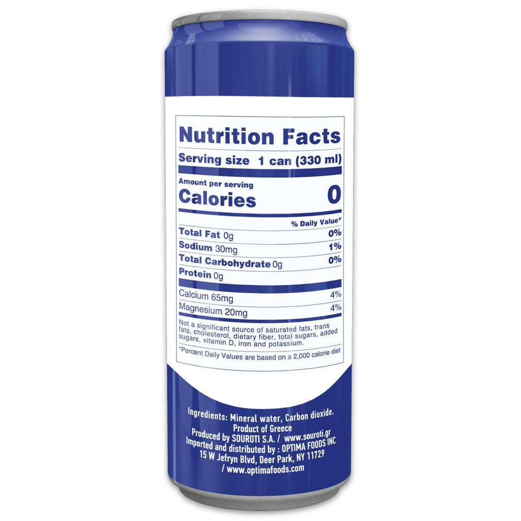 Unflavored Carbonated Mineral Water 6-Pack 330ml Tins L905887