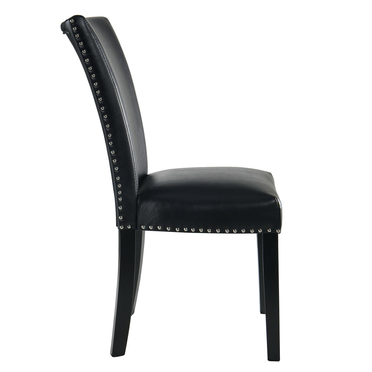 Black PU Leather Upholstered Dining Chairs Set of 2 R888034