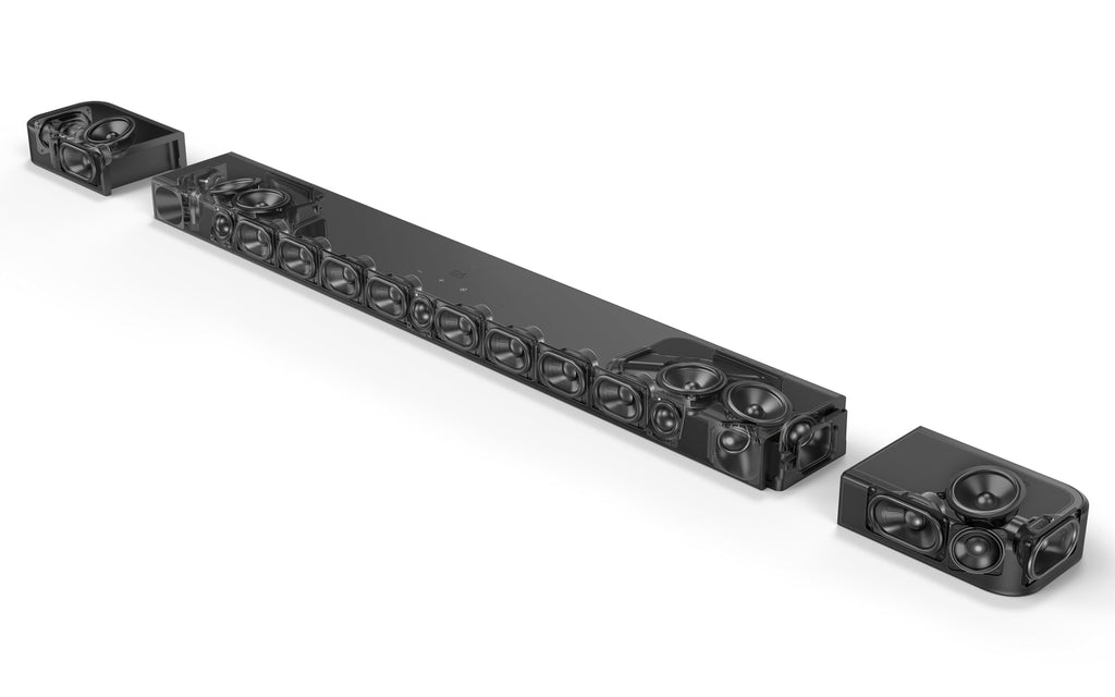Black Dolby Atmos Soundbar with Detachable Speakers P255