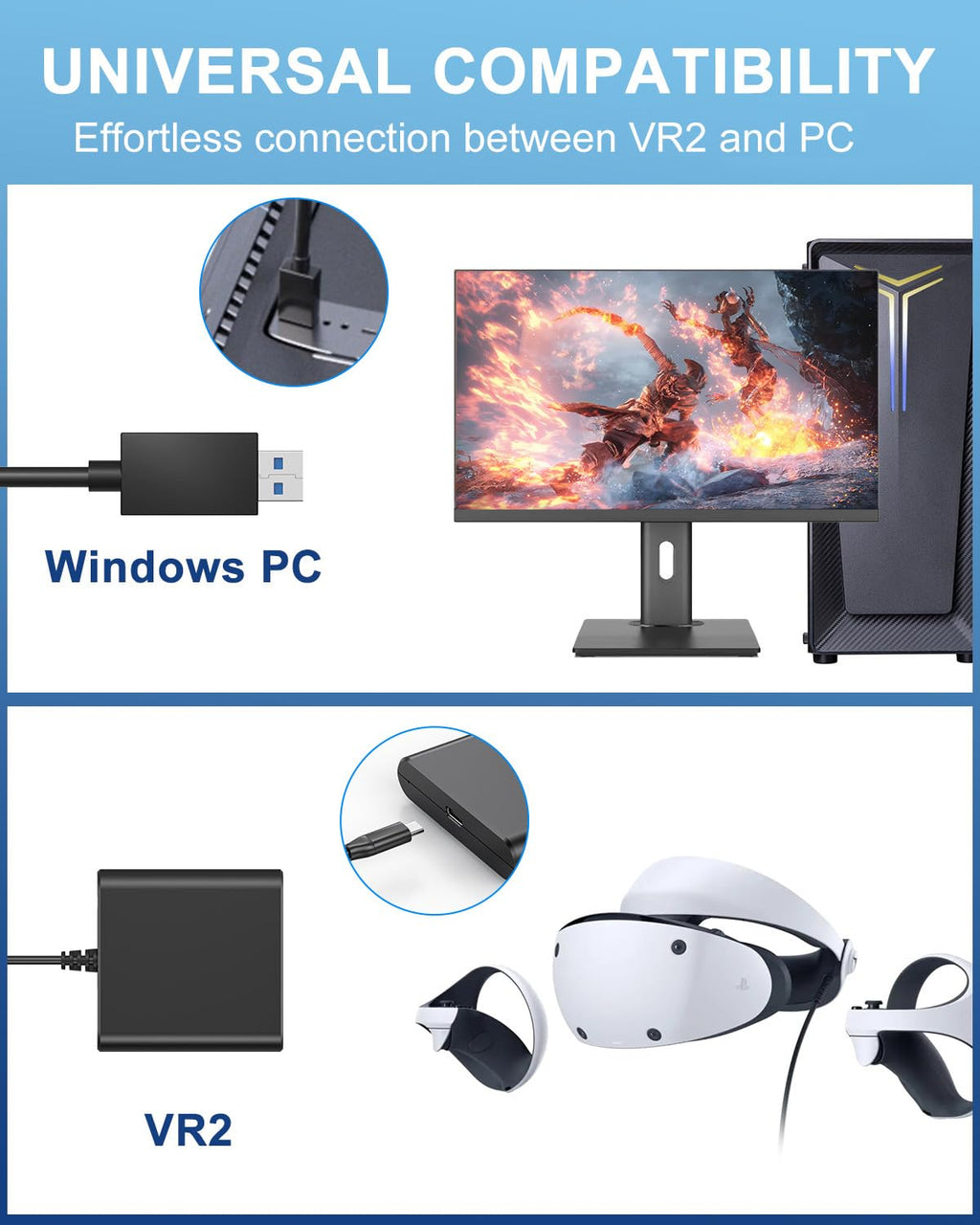 VR2 Headset Adapter for Windows PC & SteamVR G95152