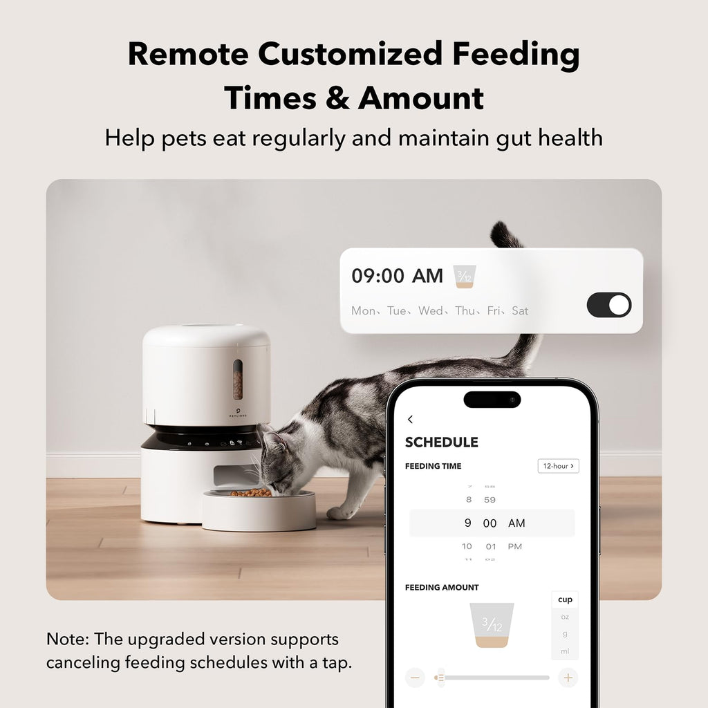 Automatic Cat Feeder 5G WiFi 3L White N22369
