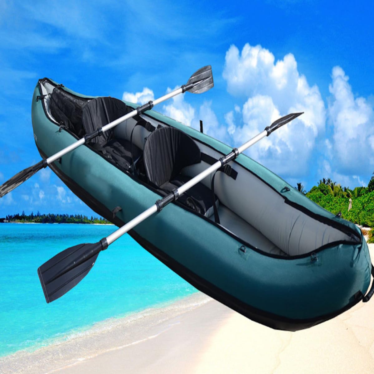 2pcs Telescopic Aluminum Alloy Adjustable Kayak Paddles D94073