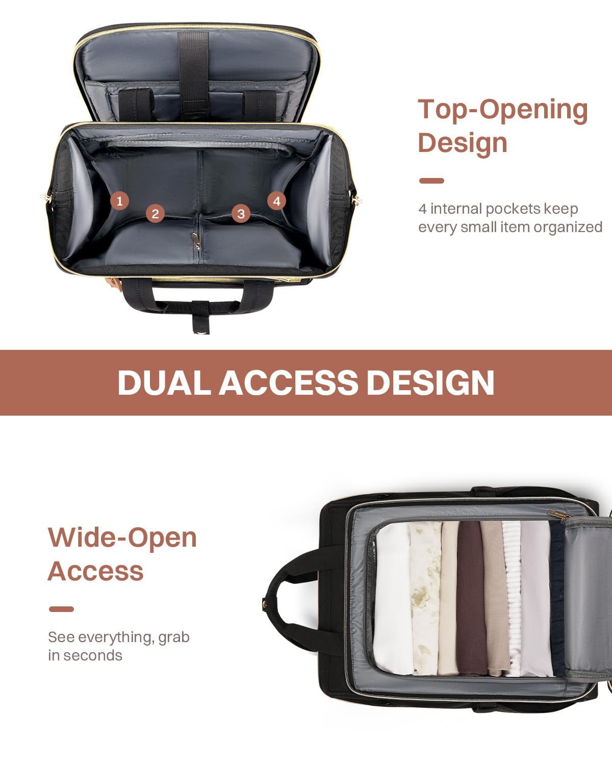 Rolling Puffer Laptop Bag Set with Wheels, 16 Inch Underseat Carry on Luggage J546452
