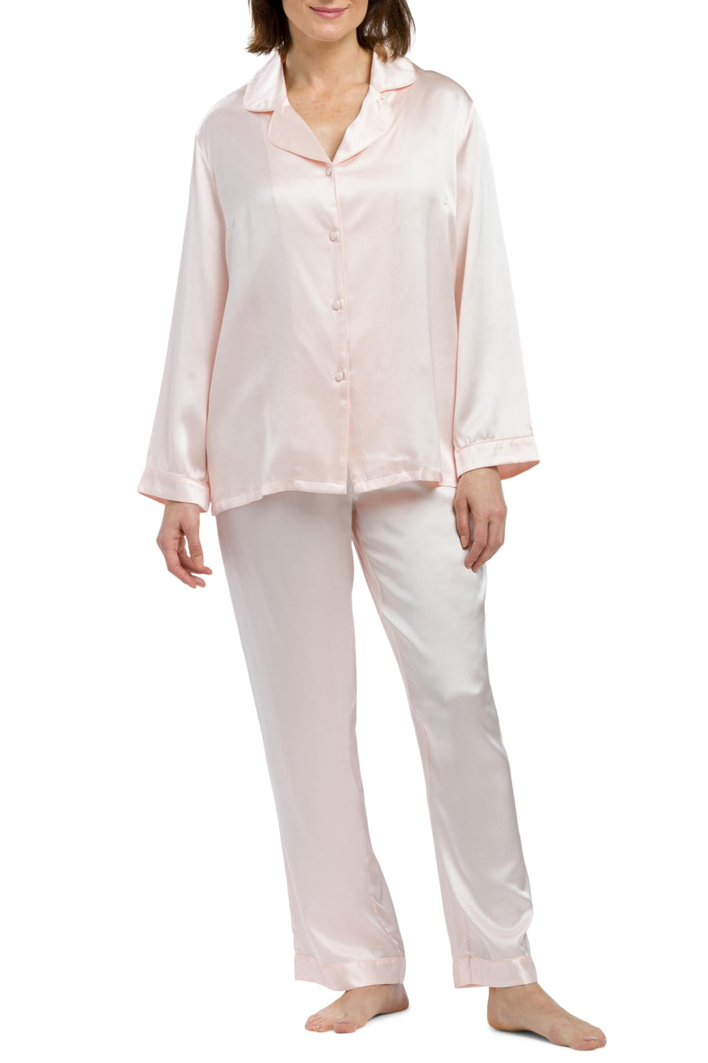 Women's 100% Mulberry Silk Long Pajama Set W7371