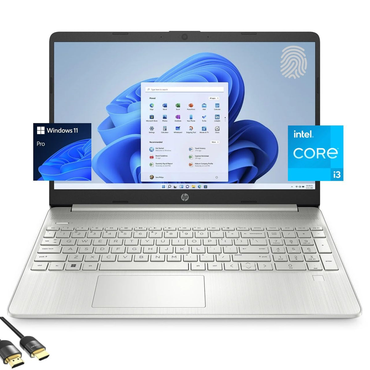 15.6" FHD Laptop, Intel Core i3, 8GB RAM, 256GB SSD M4529