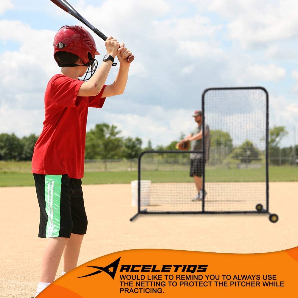 Baseball Pitching Net with Wheels 6 feet by 6 feet O788087