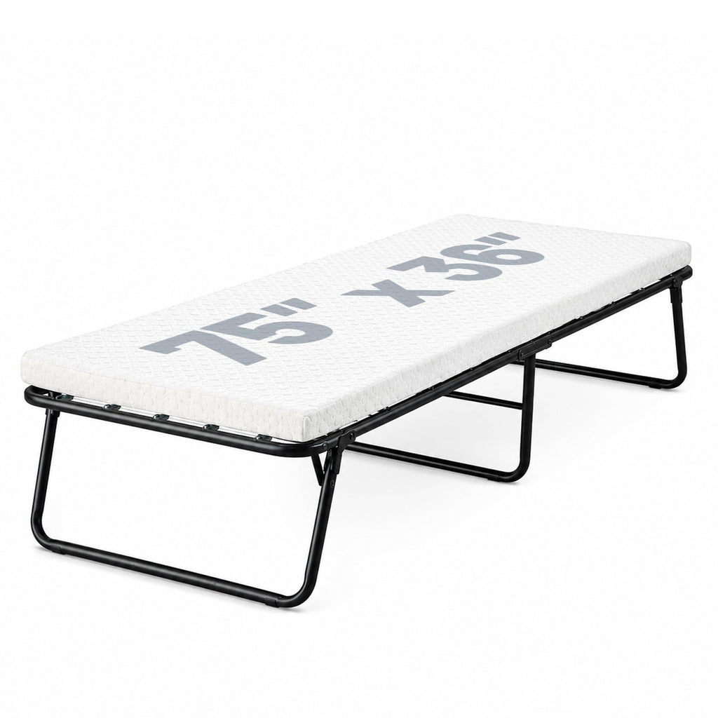14” Folding Bed with 3-Inch Memory Foam Mattress W4002