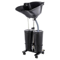 Portable Shampoo Bowl with 2 Buckets Electric Pump & Adjustable Hair Washing Basin U31598