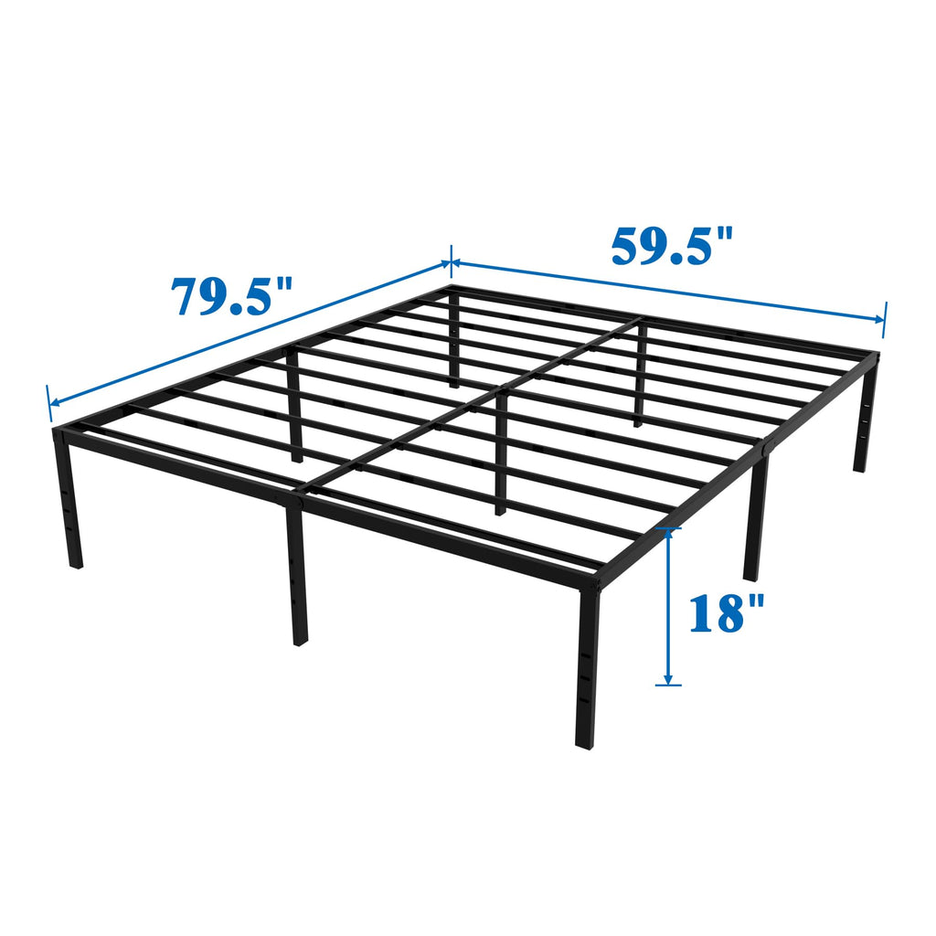 Queen Size 18 Inch Metal Platform Bed Frame N1590