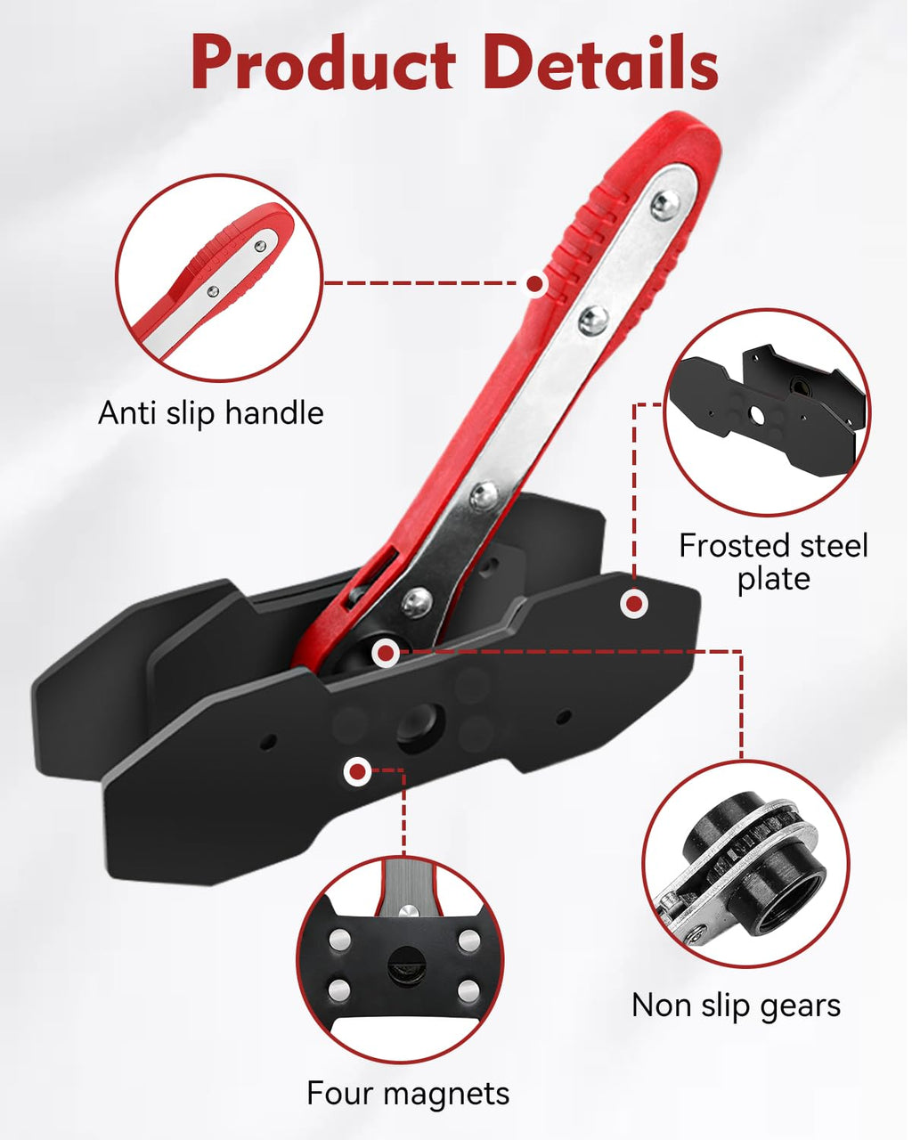Brake Caliper Compression Tool with 2PCS Large Plates and 4 Hanger Hooks R288