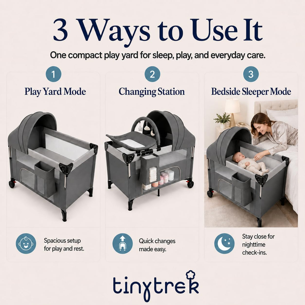 3-in-1 Baby Travel Playard with Changing Table A755464