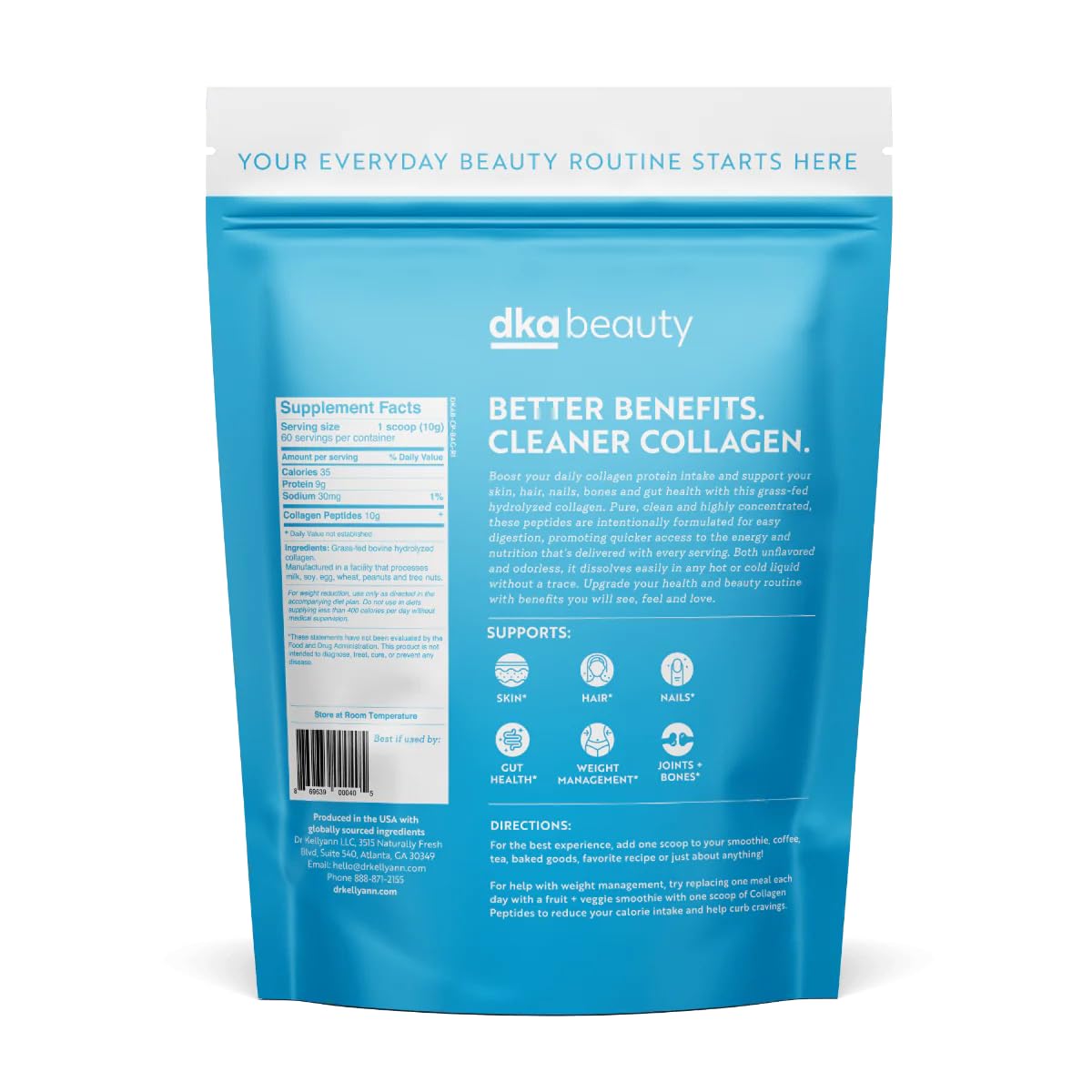 Unflavored Collagen Peptides Powder 60 Servings I2791