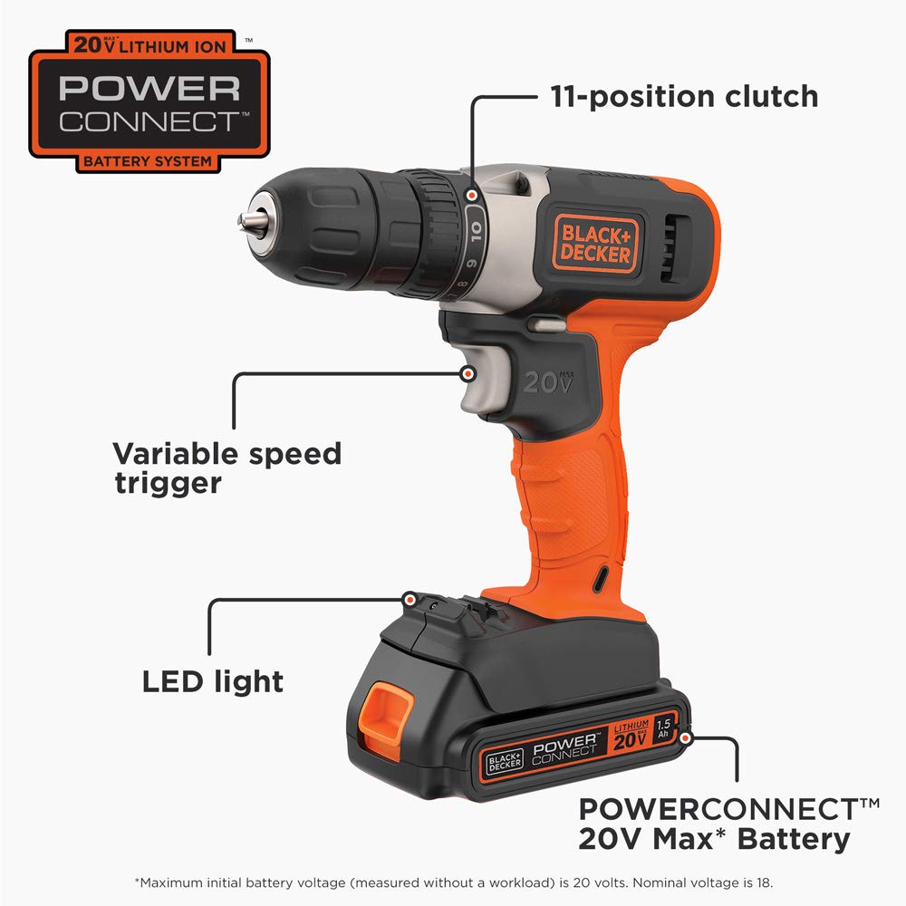 20V MAX Cordless Drill Kit with Battery and Charger X680