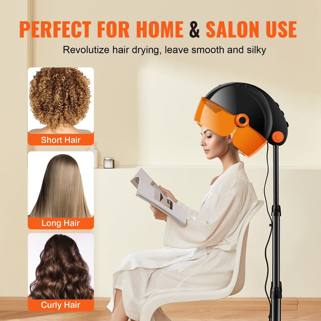 1875W Ionic Hooded Hair Dryer with Timer X742