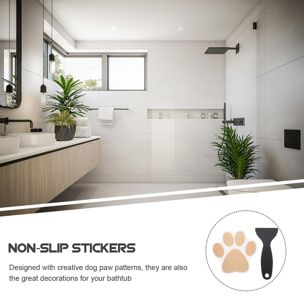 Dog Paw Non Slip Bathtub Stickers with Scraper R775920