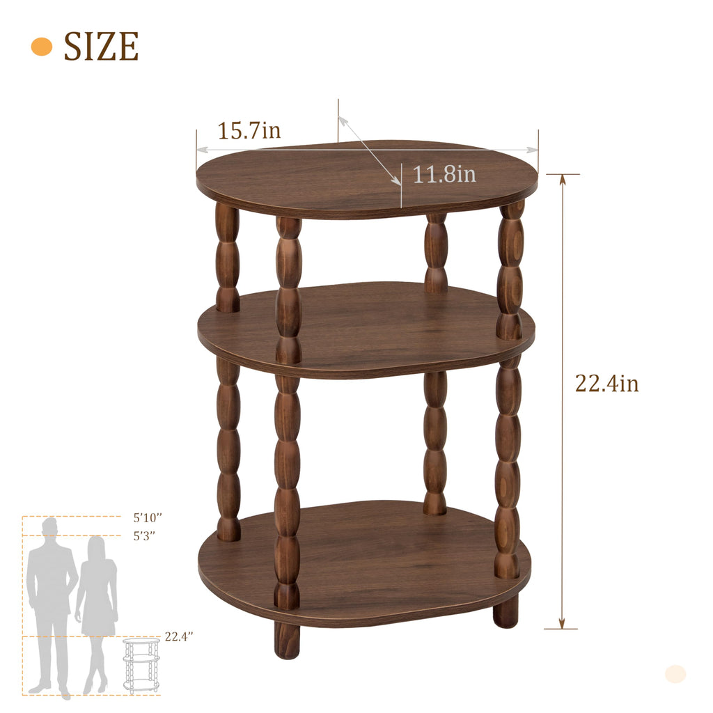 3-Tier Oval Side Table S479303