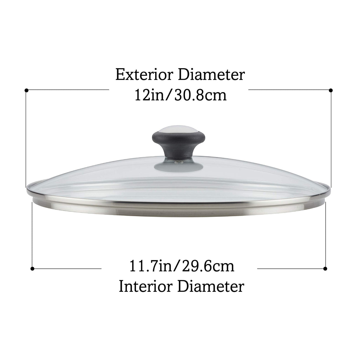 Glass Replacement Lid for Pots and Saucepans, 12 Inch S873959