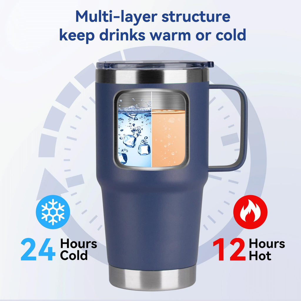 20oz Stainless Steel Insulated Tumbler with Handle M55322