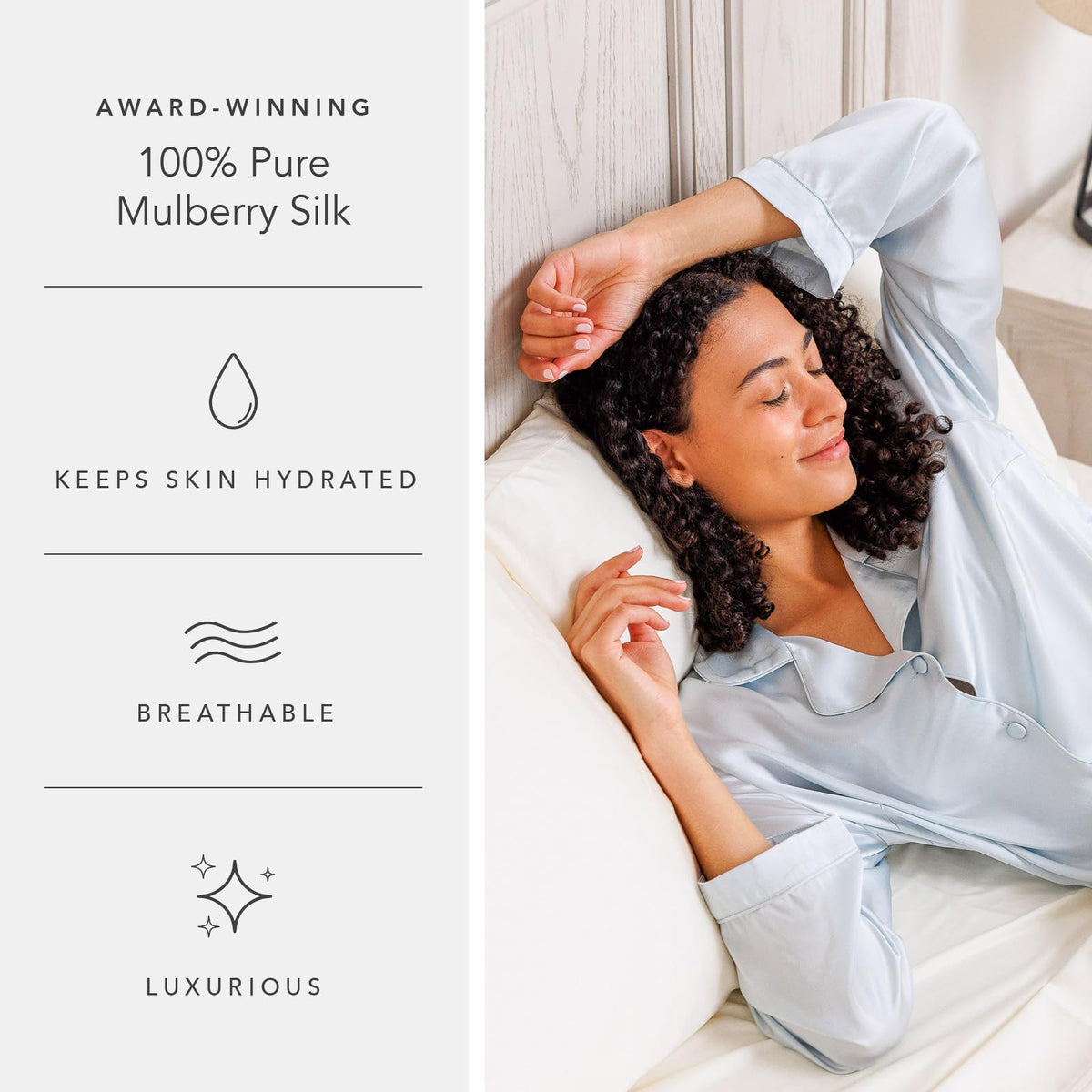 Women's 100% Mulberry Silk Long Pajama Set W7371