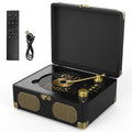 Black Portable CD Player with Speakers, Bluetooth, Remote Control, USB Playback A93117