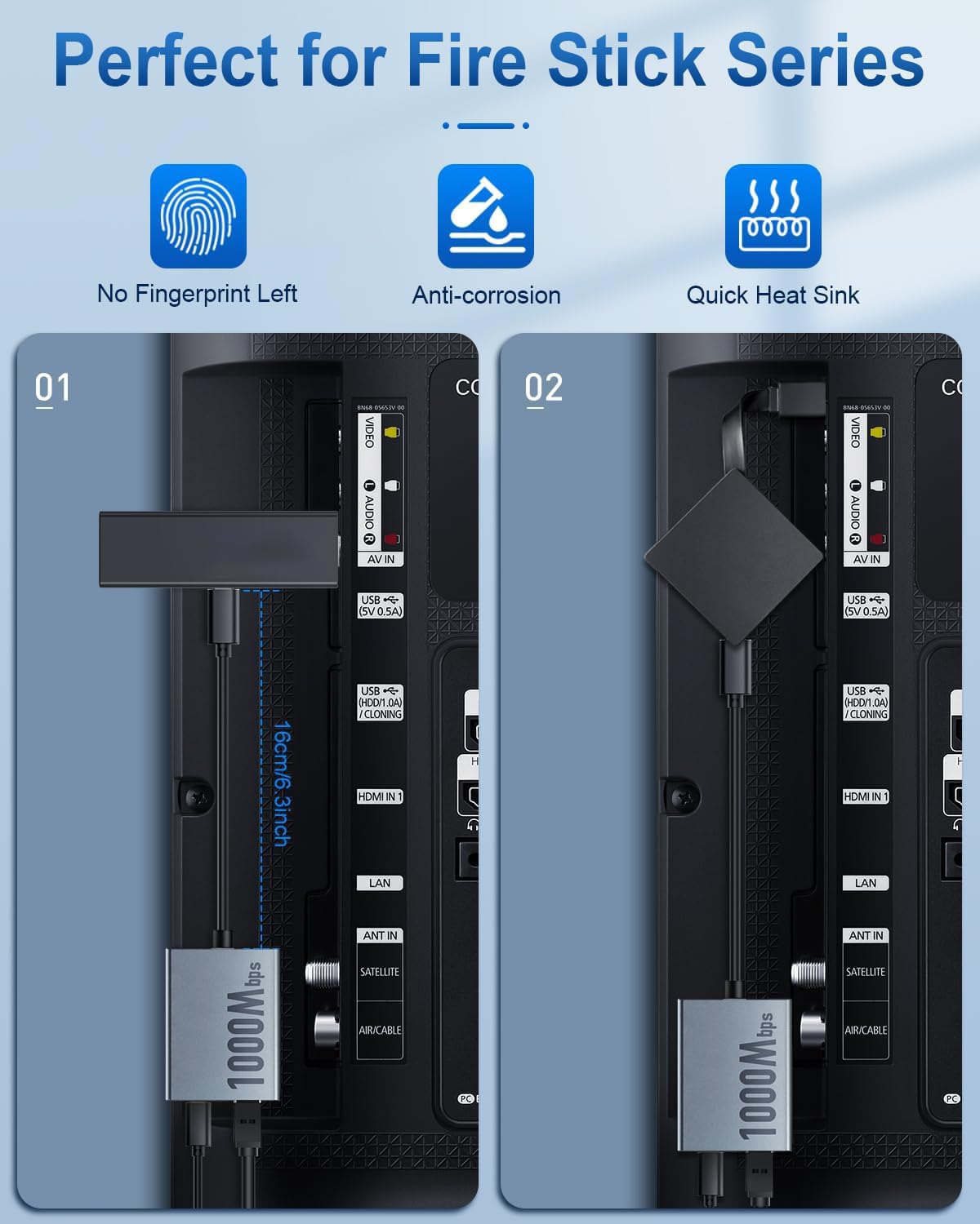 1000 Mbps Micro USB to RJ45 Ethernet Adapter X511
