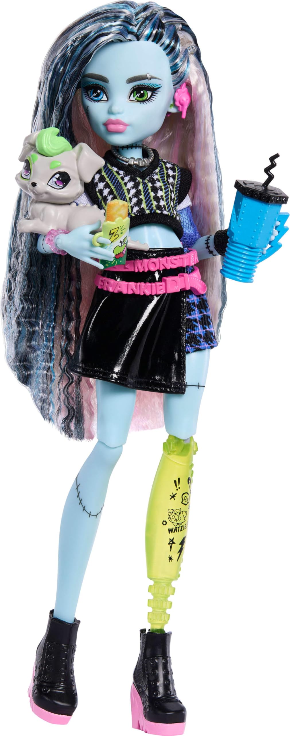 Frankie Stein Doll with Pet Dog W264800
