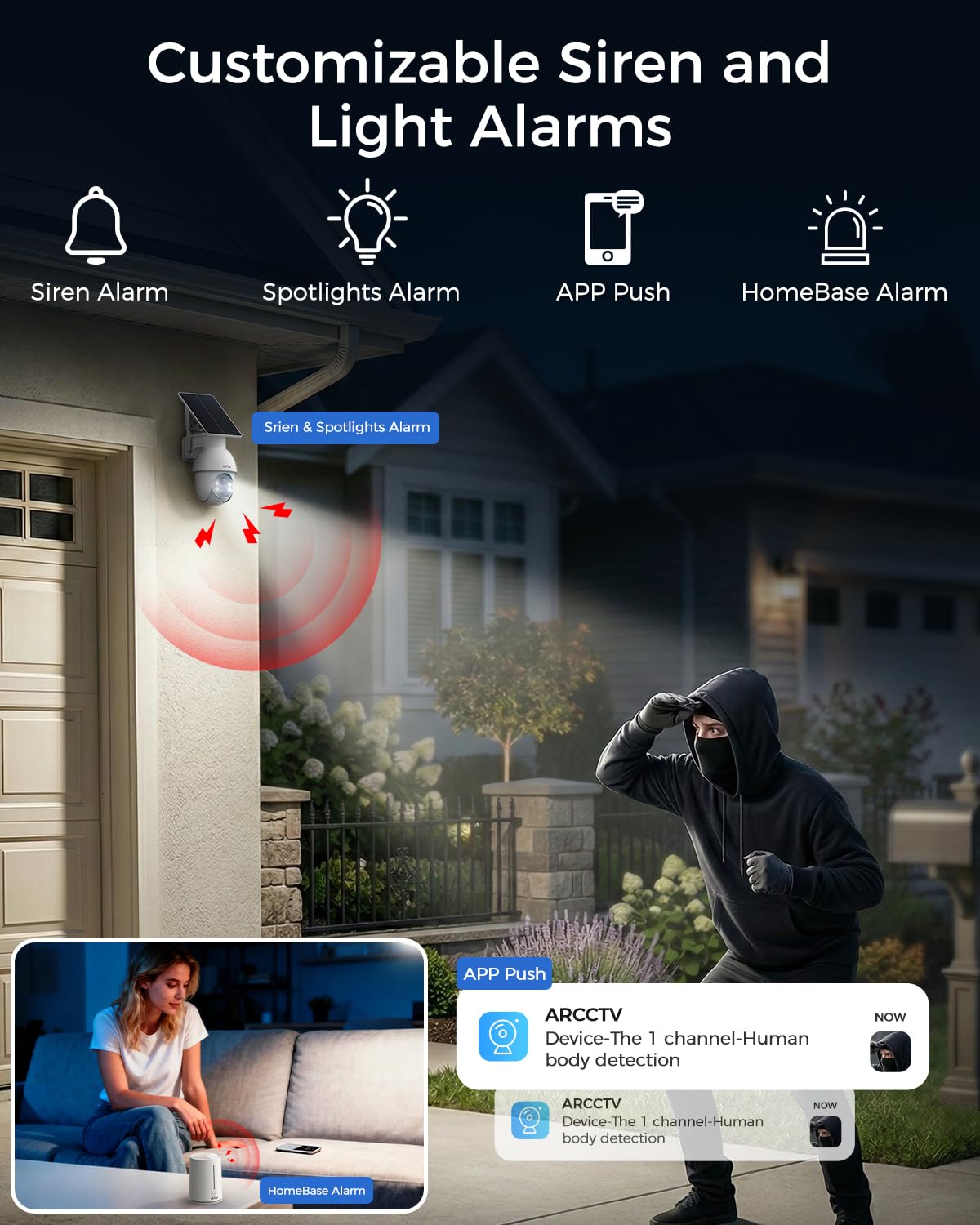 4MP Home Security Cameras with 64GB Local Storage K548