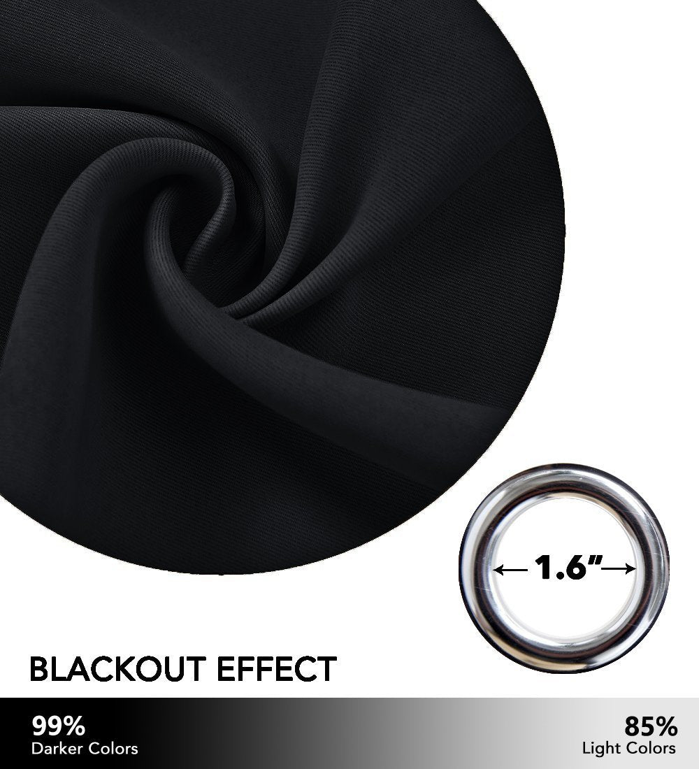 Black Room Divider Curtain 7' x 8.3' 1 Panel F7840