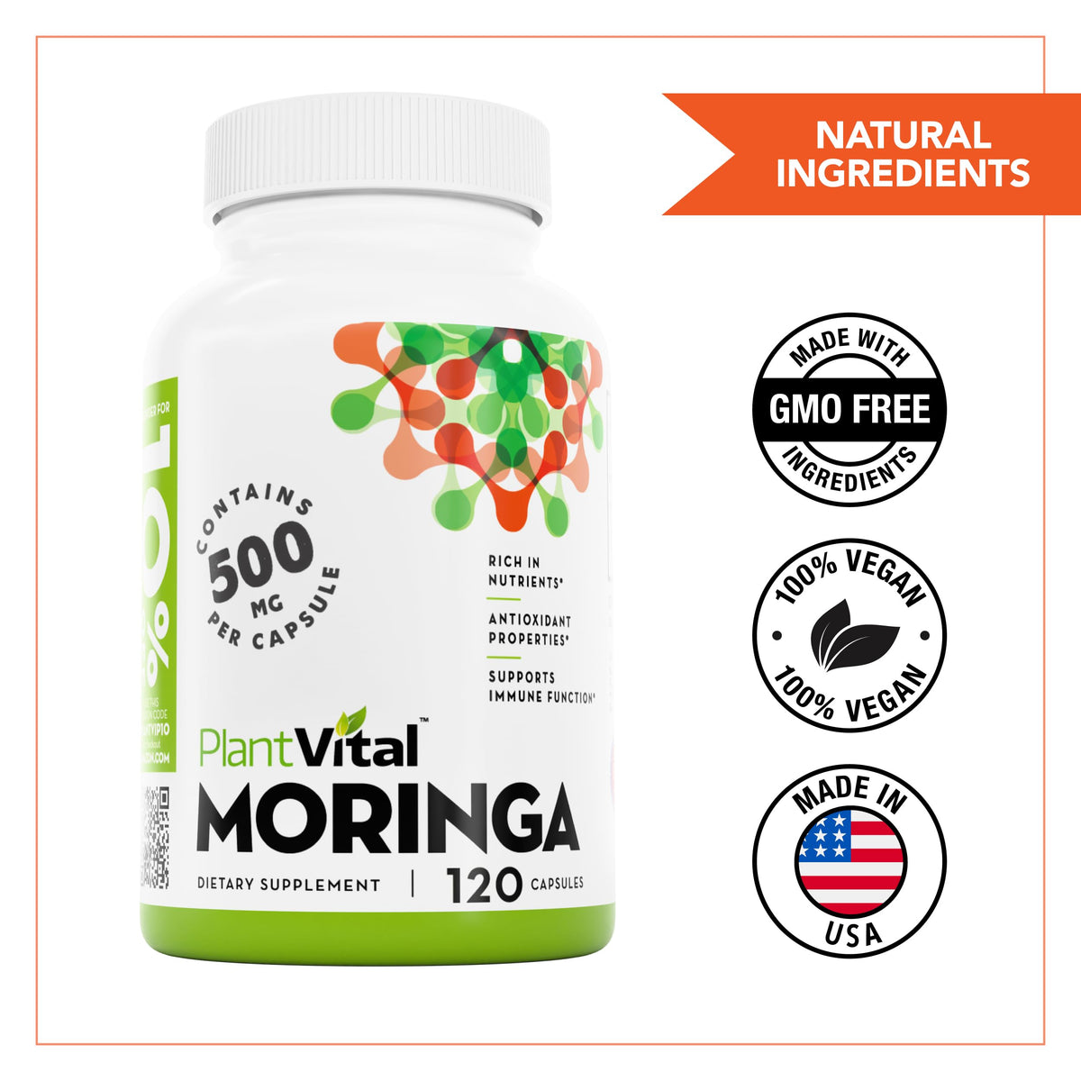 Organic Moringa Capsules 1000mg O542