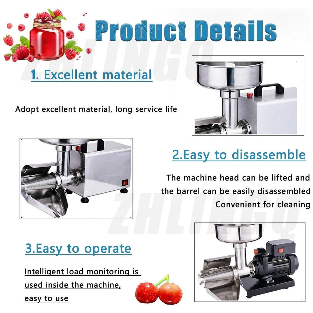Commercial Electric Stainless Steel Tomato Strainer 150kg/h L936170